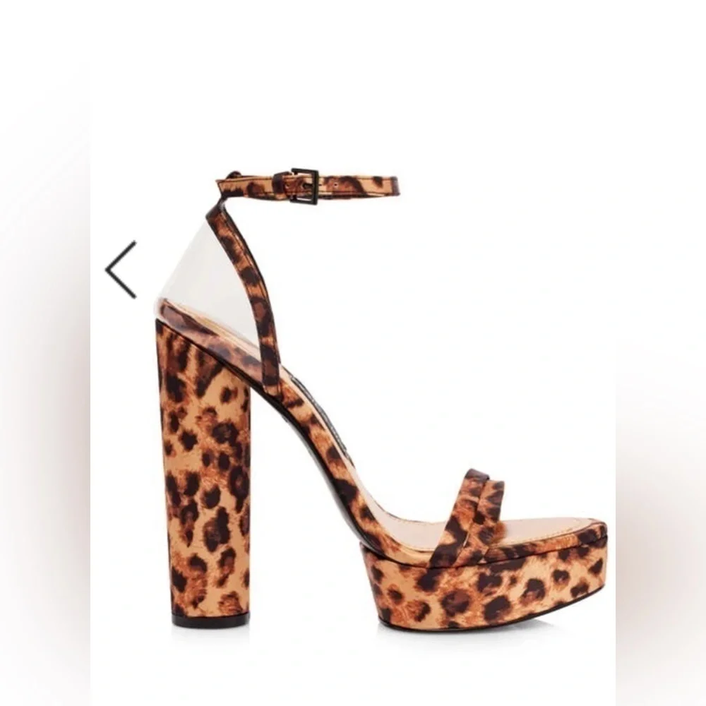 JESSICA RICH LEOPARD PLATFORM SANDALS 5.5 HEEL SIZE 9 EUR SIZING 39
